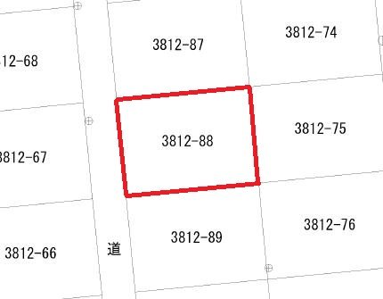 相田町３丁目３８１２番８８ 間取図・土地図