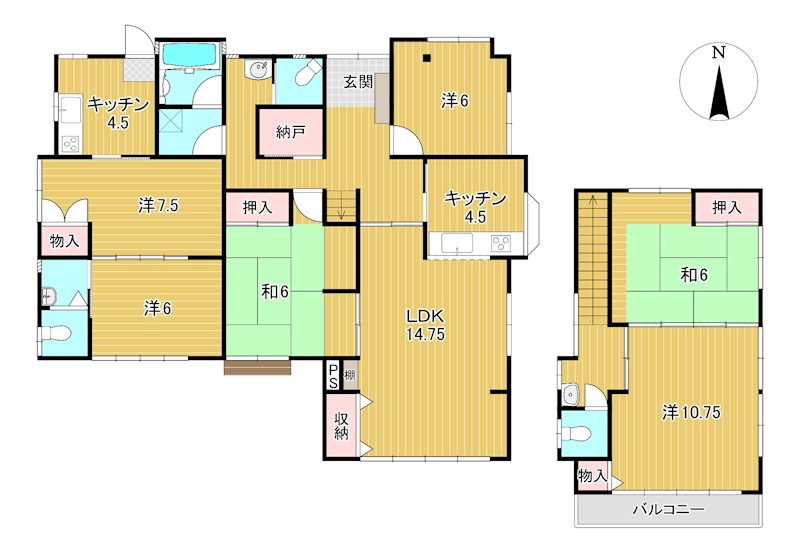 茨城県日立市森山町１丁目２７８番 間取図・土地図