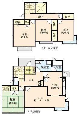 かみあい町２丁目３６番７８ 間取図・土地図