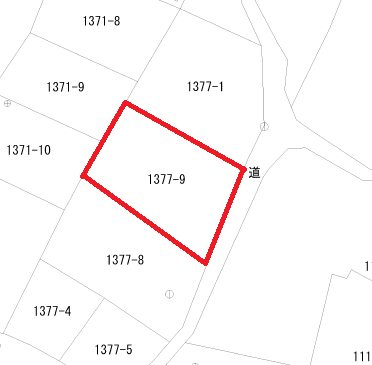 石名坂町２丁目１３７７番９ 間取図・土地図