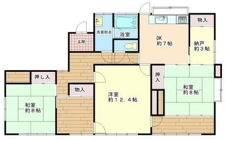 西成沢町１丁目８０番 間取図・土地図