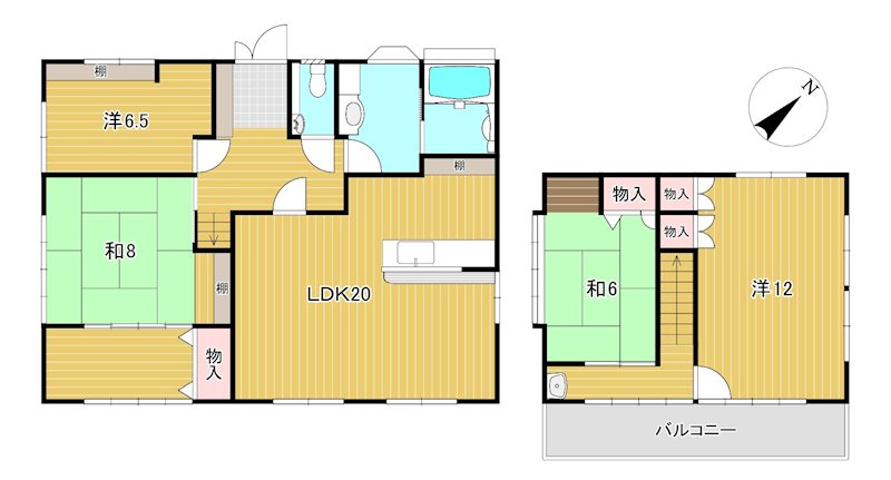 大沼町４丁目２１６番 間取図・土地図