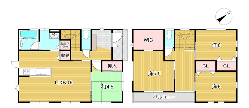 かみあい町１丁目４１番５３ 間取図・土地図