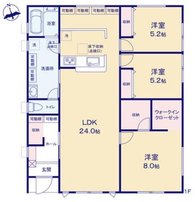 鮎川町５丁目５期全１棟 間取図・土地図