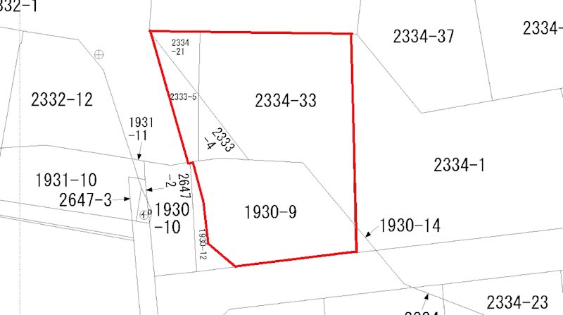 高萩市大字島名字堂ノ上２３３４番３３他 間取図・土地図