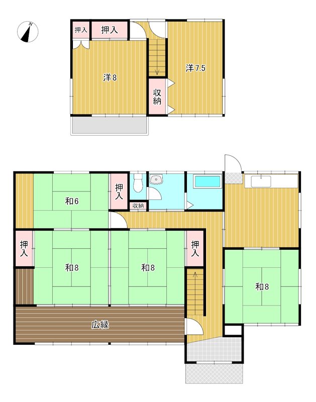 大みか町６丁目１３３６番１ 間取図・土地図