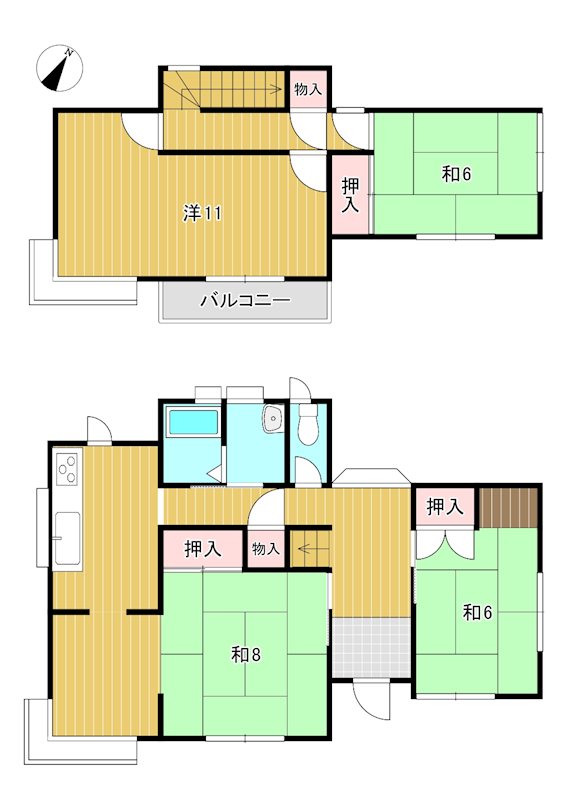 常陸太田市大森町１４４０番１４８ 間取図・土地図