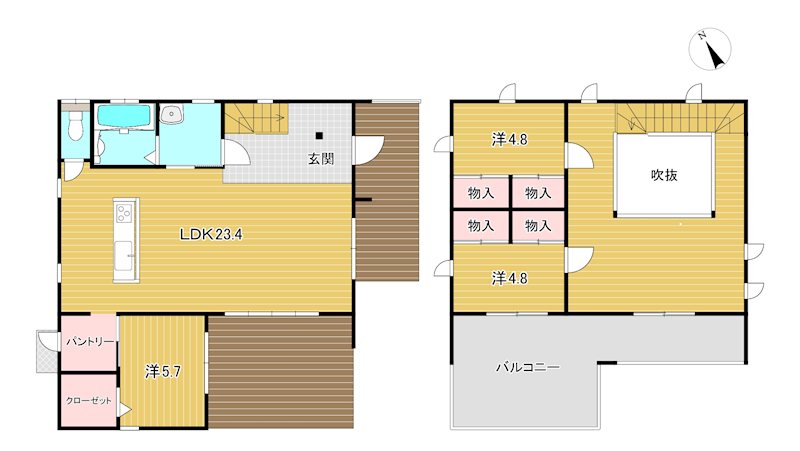 高萩市高浜町２丁目１１３番２，１１３番１６ 間取図・土地図