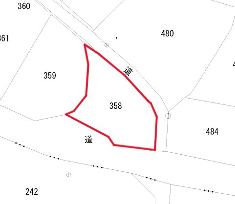 茨城県日立市滑川本町４丁目３５８番 区画図