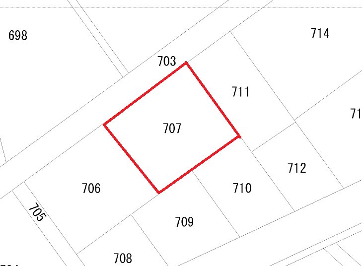 久慈町２丁目７０７番 間取図・土地図