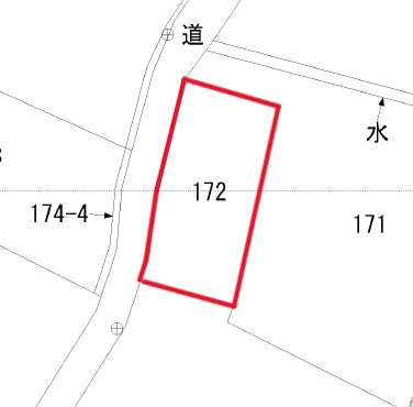 大久保町２丁目１７２番 区画図