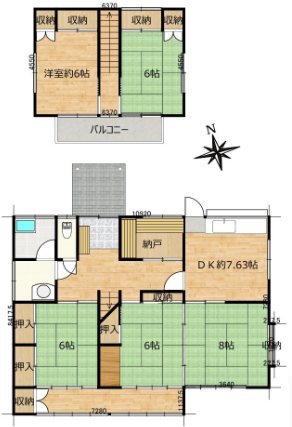 田尻町１丁目６６６番３５ 間取図・土地図