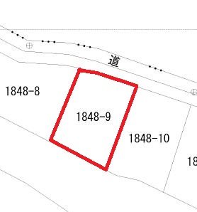 十王町友部字焼切１８４８番９ 区画図