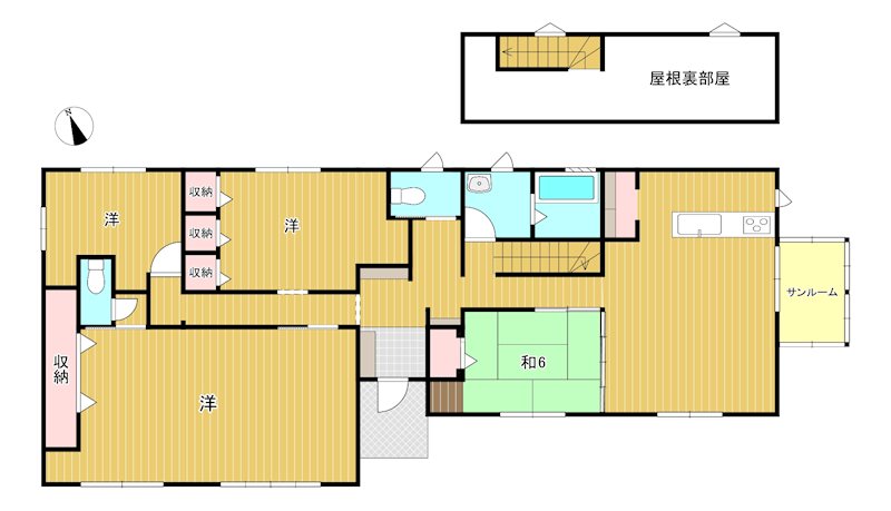 大沼町2丁目３４４番９、３４４番１０ 間取図・土地図