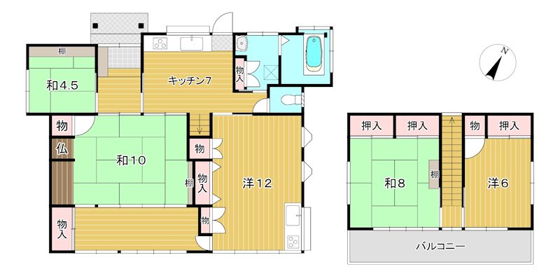 十王町友部東３丁目２番４、２番５ 間取図・土地図