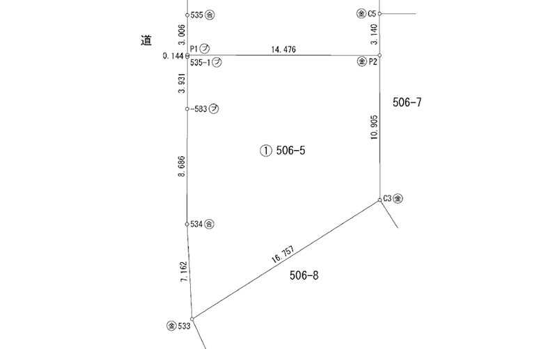 諏訪町１丁目５０６番５ 間取図・土地図