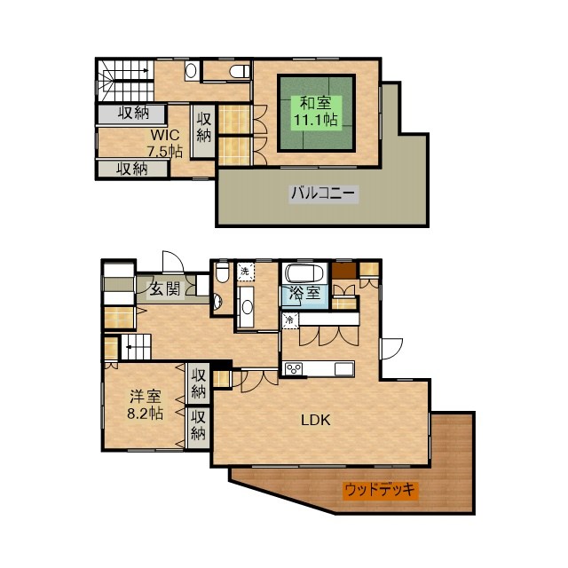 和合町中古住宅 間取り図