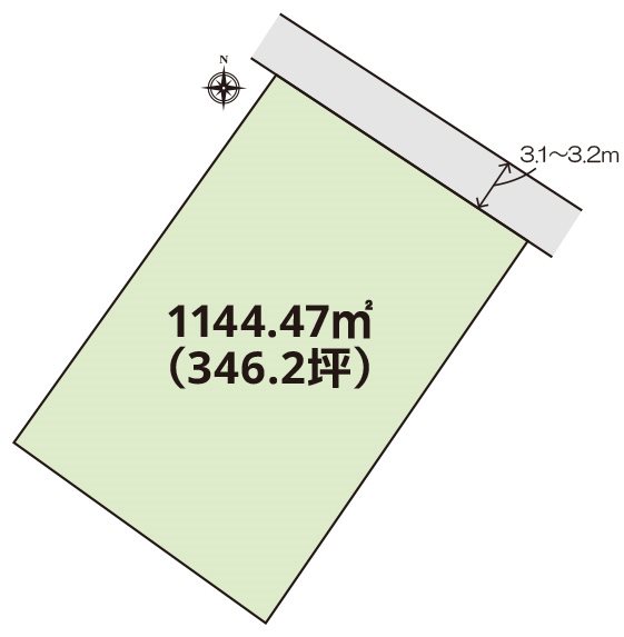 高崎市新町　土地（古家付）  区画図