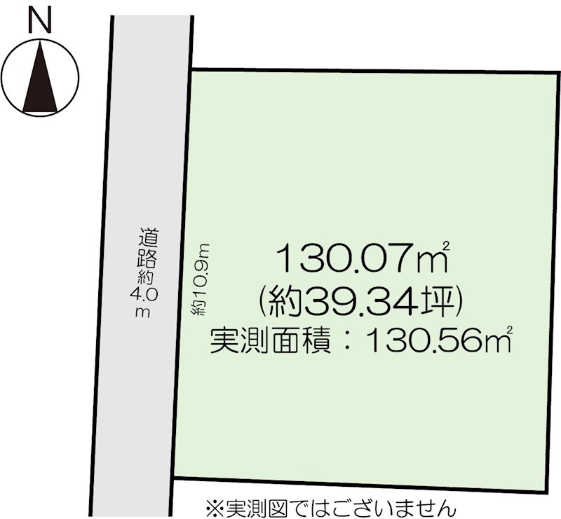 小平市小川西町三丁目　土地 区画図