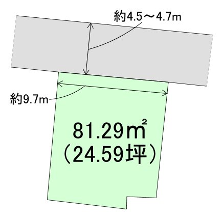 高崎市飯塚町　土地  間取図・土地図