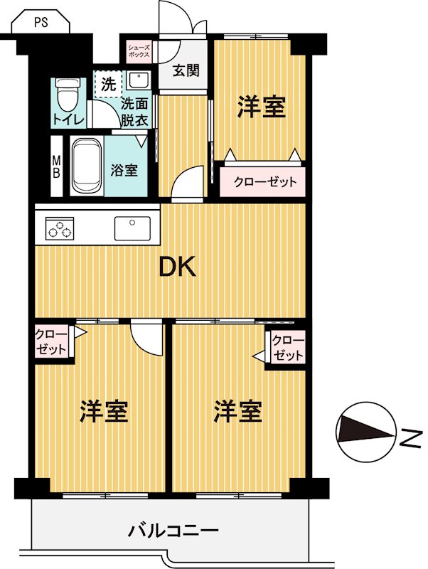 シャルム綾瀬　中古マンション 間取図・土地図