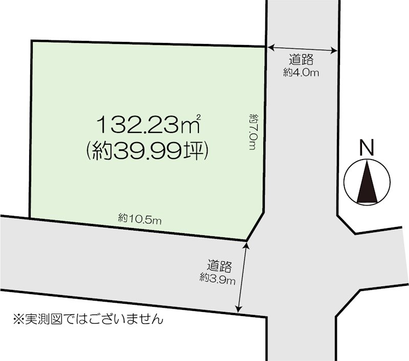 高崎市上小鳥町　土地 間取図・土地図