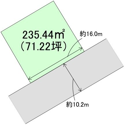 桐生市川内町2丁目　古家付土地 区画図
