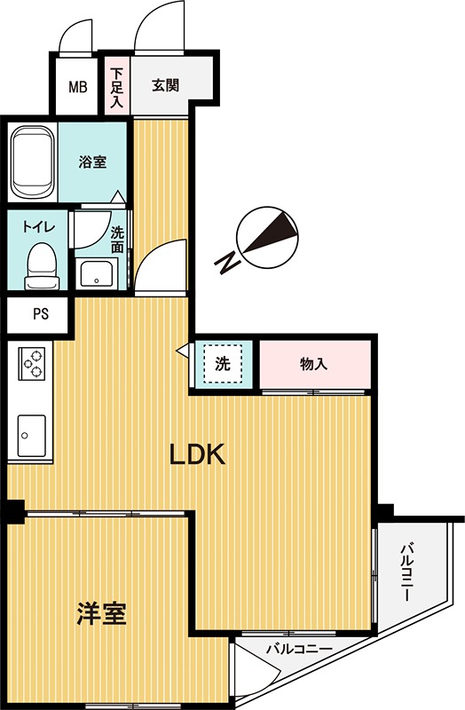グリーンパーク第6五反野　中古マンション 間取図・土地図