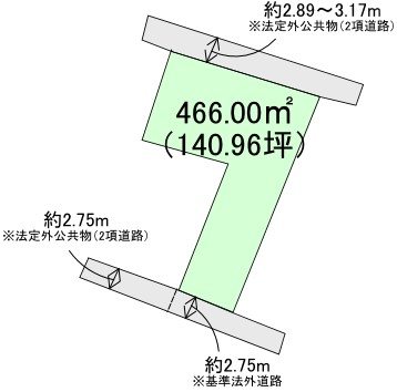 足利市野田町　中古住宅  間取図・土地図