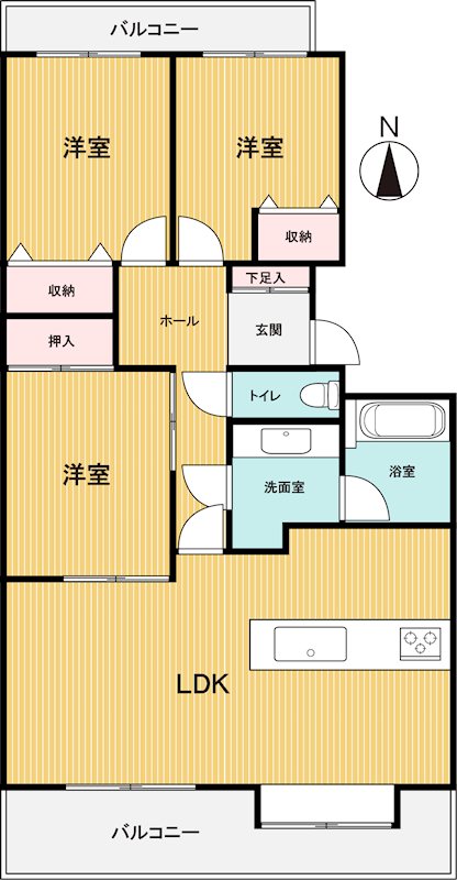 ダイアパレス高崎観音山　中古マンション 間取図・土地図