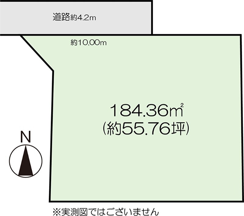 高崎市貝沢町　土地 間取図・土地図