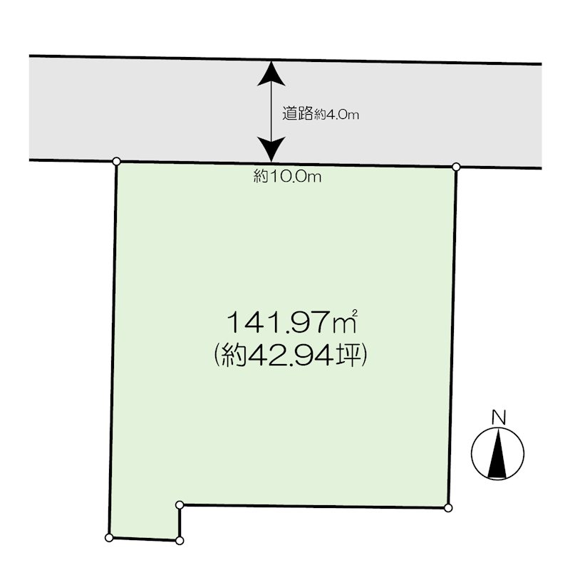 前橋市南町1丁目　土地 間取図・土地図