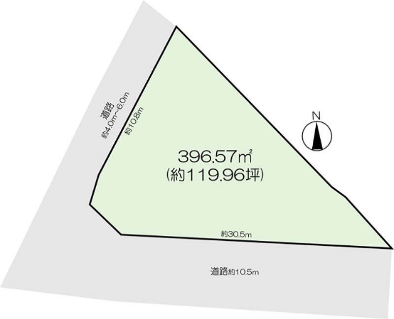高崎市中豊岡町　土地 間取図・土地図