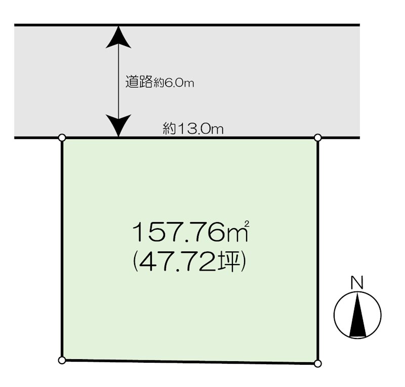 前橋市三俣町1丁目　土地 間取図・土地図