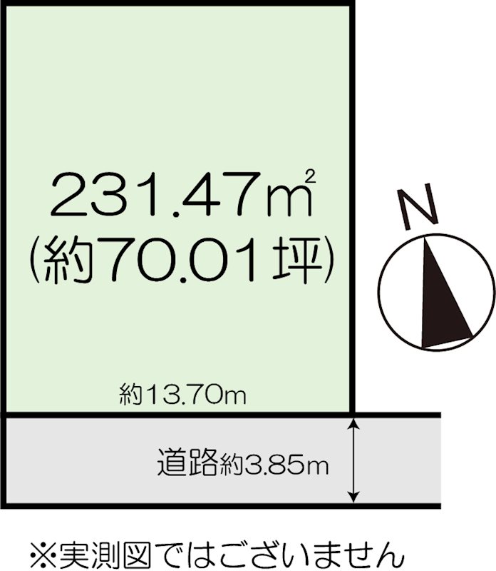本庄市栄三丁目　土地 間取図・土地図