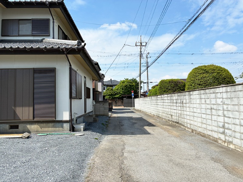 本庄市栄三丁目　土地 現地写真（前面道路含む現地写真）