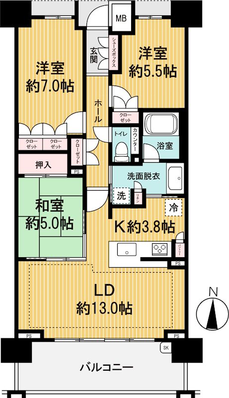 レーベンリヴァーレ高崎グレイス　中古マンション  間取図・土地図