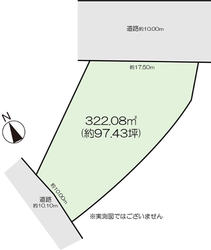 前橋市駒形町　土地 間取図・土地図