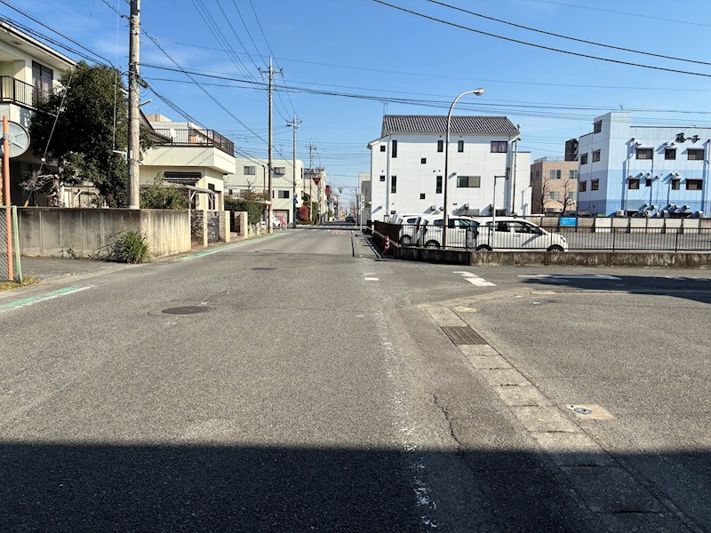 伊勢崎市本町　土地 現地写真（前面道路含む現地写真）