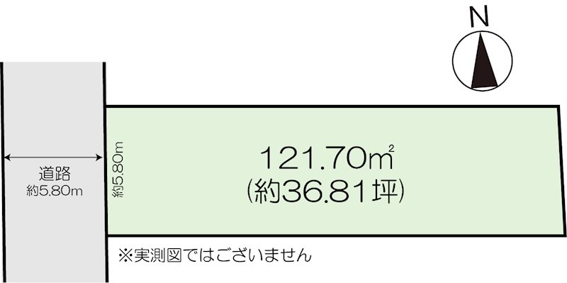 伊勢崎市東本町　土地 間取図・土地図