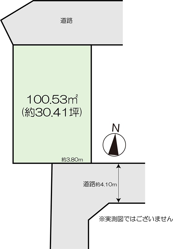 高崎市上中居町 土地 間取図・土地図