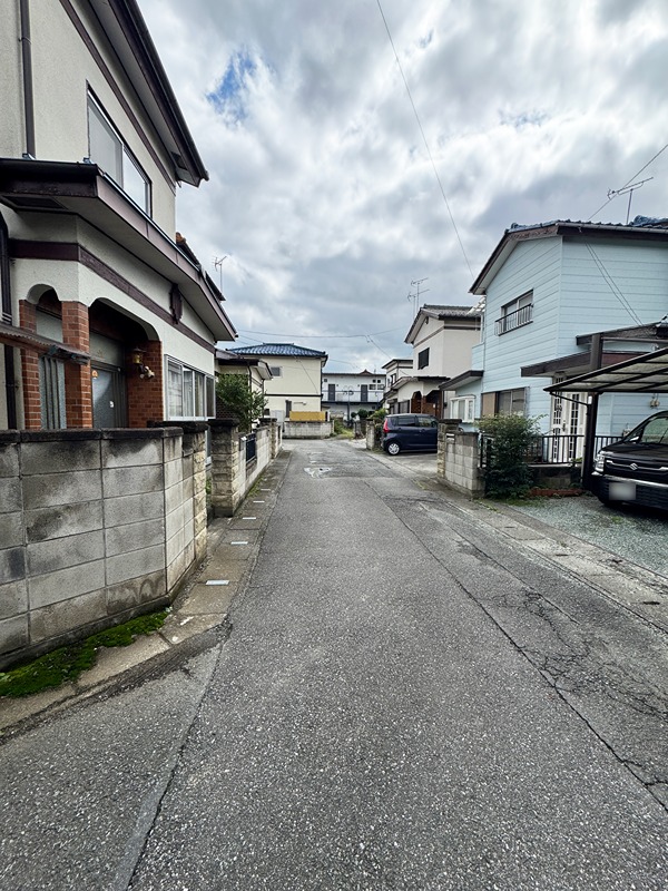 高崎市上中居町 土地 現地写真（前面道路含む現地写真）