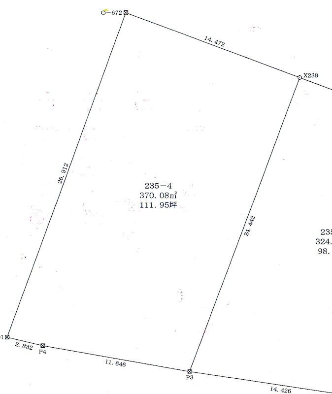 岩手県北上市上江釣子１７地割235-4 間取図・土地図