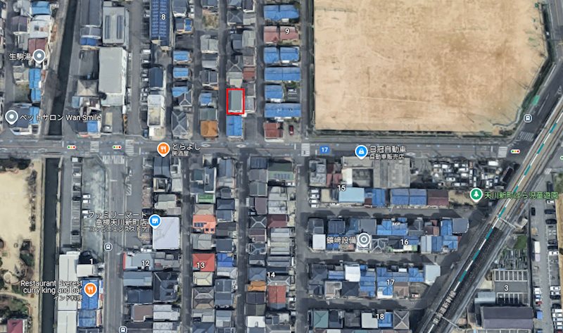 大阪府高槻市永楽町 航空写真