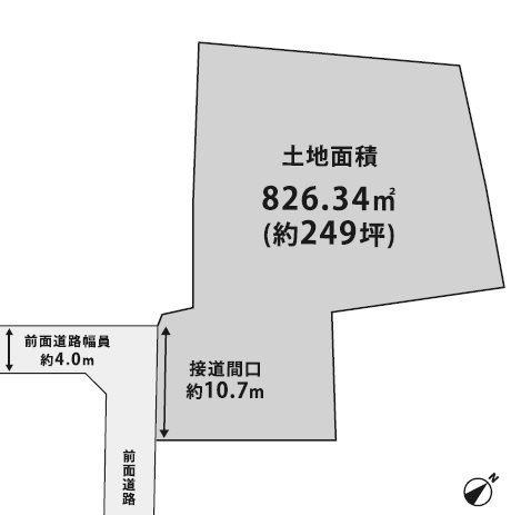 大阪府摂津市鳥飼西１丁目 間取図・土地図