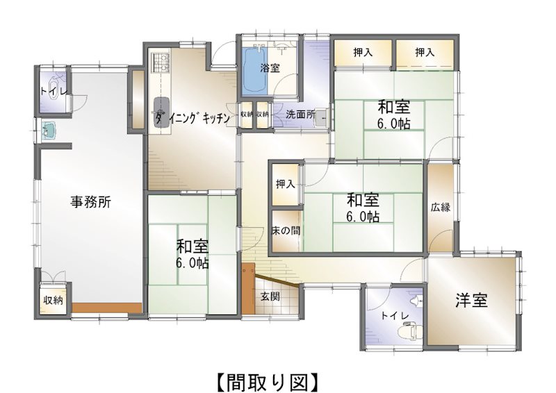 庄内町　事務所兼居宅 間取り図