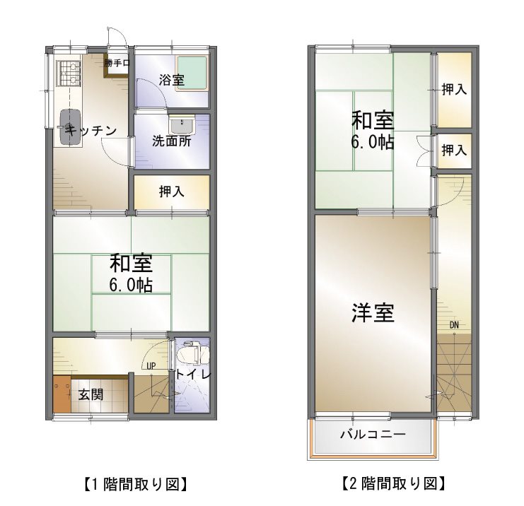 徳常町　2戸前 間取り図