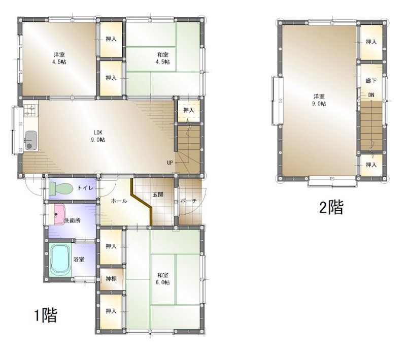 松山市祝谷５丁目　収益 間取り図
