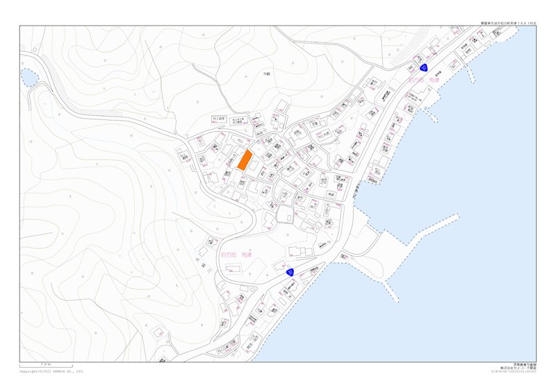 伯方町有津　土地 間取り図