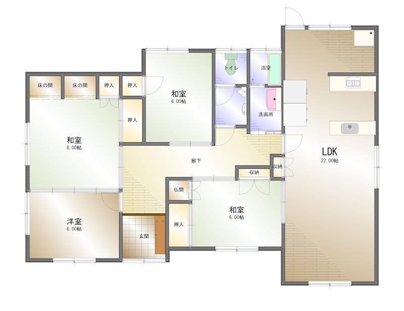 大西町新町 間取り図